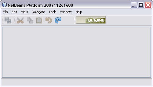 The plain NetBeans™ platform application