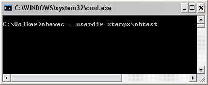 Start the plain platform application from the command line